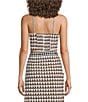 Mo Maya Tara Hand Painted Pattern Print Scoop Neck Sleeveless Coordinating Bra Top, Color:Brown - Image 2