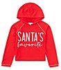 Color:Red - Image 1 - Big Girls 7-16 Long Sleeve Crew Neck Santa's Favorite Hoodie Top