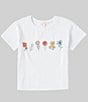 Color:White/Natural - Image 1 - Big Girls 7-16 Short Sleeve Heart T-Shirt