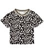 Color:Black - Image 1 - Big Girls 7-16 Short Sleeve Printed T-Shirt