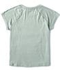 Color:Sage - Image 2 - Big Girls 7-16 Short-Sleeve Raglan T-Shirt