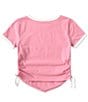 Color:Bubble gum Pink - Image 2 - Big Girls 7-16 Side Tie T-shirt