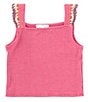 Color:Fuchsia - Image 1 - Big Girls 7-16 Sleeveless Crocheted Tank Top