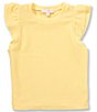 Moa Moa Big Girls Ruffle Short Sleeve Crew Neck Tee - Image 2