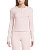 Moa Moa Button Front Long Sleeve Top, Color:Blush Pink - Image 1