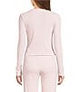 Moa Moa Button Front Long Sleeve Top, Color:Blush Pink - Image 2