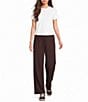 Moa Moa Crepe Wide Leg Tie Front Pants - Image 3