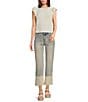 Moa Moa Crewneck Ruffle Short Sleeve Top - Image 6