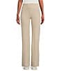 Color:Oat - Image 1 - High Rise Coordinating Rib Knit Flare Pants