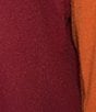Moa Moa Long Sleeve Color Block Tunic Sweater, Color:Red Pear - Image 4