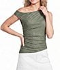 Moa Moa Mesh Polka Dot Asymmetrical Top - Image 1