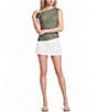 Moa Moa Mesh Polka Dot Asymmetrical Top - Image 3