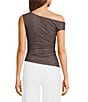 Moa Moa Mesh Polka Dot Asymmetrical Top - Image 2