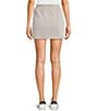Moa Moa Mid Rise Drawstring Coordinating Mini Skort, Color:Ash - Image 2