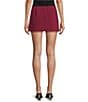 Moa Moa Mid Rise Solid Pull-On A-Line Mini Skort - Image 6