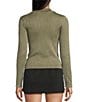Moa Moa Mock Neck Long Sleeve Quarter Zip Top - Image 3