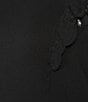 Moa Moa Plus Size Flutter Sleeve Top, Color:Black - Image 4