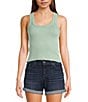 Moa Moa Ribbed Scoop Neck Tank - Image 1