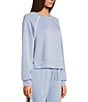Moa Moa Scuba Crewneck Long Reglan Sleeve Pullover, Color:Perry Blue/Off White - Image 3