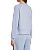 Moa Moa Scuba Crewneck Long Reglan Sleeve Pullover, Color:Perry Blue/Off White - Image 4