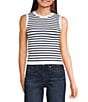 Moa Moa Seamless Striped Cropped Tank Top - Image 1