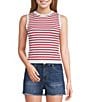 Moa Moa Seamless Striped Cropped Tank Top - Image 5