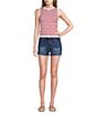 Moa Moa Seamless Striped Cropped Tank Top - Image 3