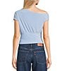 Moa Moa Short Sleeve Asymmetrical Neck Top - Image 6