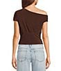 Moa Moa Short Sleeve Asymmetrical Neck Top - Image 6