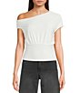 Moa Moa Short Sleeve Asymmetrical Neck Top - Image 4