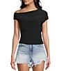 Moa Moa Short Sleeve Asymmetrical Neck Top - Image 1