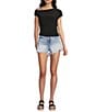 Moa Moa Short Sleeve Asymmetrical Neck Top - Image 3