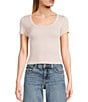 Moa Moa Short Sleeve Scoop Neck Top - Image 1