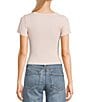Moa Moa Short Sleeve Scoop Neck Top - Image 2
