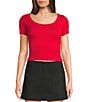 Moa Moa Short Sleeve Scoop Neck Top - Image 1