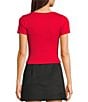 Moa Moa Short Sleeve Scoop Neck Top - Image 2