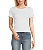 Moa Moa Short Sleeve Seamless T-Shirt, Color:White - Image 1