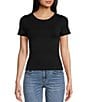 Moa Moa Short Sleeve Seamless T-Shirt, Color:Black - Image 1