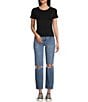 Moa Moa Short Sleeve Seamless T-Shirt, Color:Black - Image 3