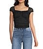 Moa Moa Short Sleeve Square Neck Top - Image 5