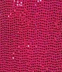 Color:Fuchsia - Image 5 - Sequin V-Neck Bodysuit