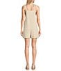 Moa Moa Square Neck Romper, Color:Natural - Image 2