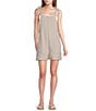 Moa Moa Square Neck Tie Shoulder Romper - Image 4