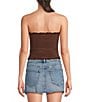 Moa Moa Strapless Lace Trim Top - Image 2