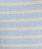 Moa Moa Striped Short Flutter Short Sleeve Crew Neck Top - Image 4