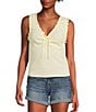 Moa Moa V-Neck Cinched Front Tank Top - Image 5