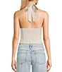 Moa Moa V-Neck Halter Smocked Top, Color:Bone - Image 2
