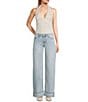 Moa Moa V-Neck Halter Faux Suede Smocked Top - Image 3