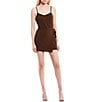 Color:Chocolate Brown - Image 1 - V-Neck Sleeveless Wrap Tie Side Romper