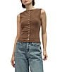 Mod Ref Button Front Sleeveless Knit Top - Image 1